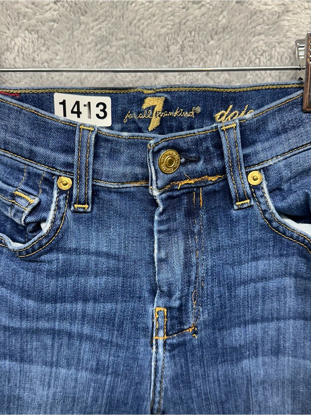 7 For All Mankind Dojo Flare Jeans Women’s 24 Medium Wash Wide Leg Flare Y2K - Picture 3 of 13